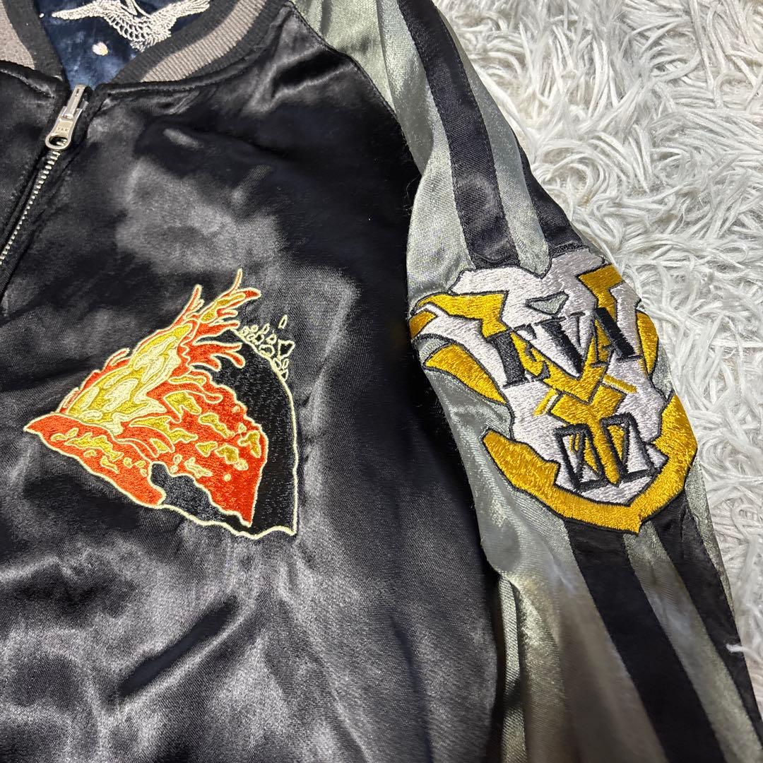 【希少】エヴァンゲリオン × 錦 サテン リバーシブルスカジャン 綾波レイ　XL