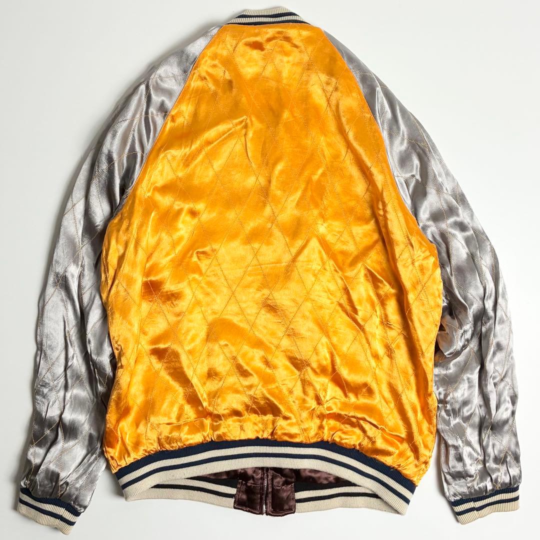 XL【美品】IOLANI(イオラニ)サテンレーヨンリバーシブルスカジャン/虎刺繍