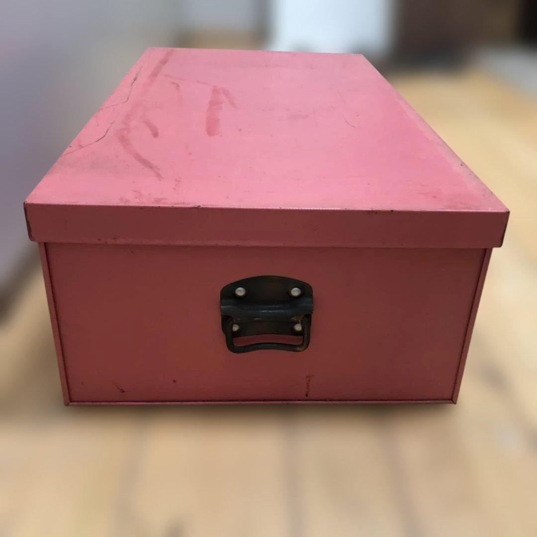 【送料無料】ヴィンテージ調 メタル収納ボックス スチール製　250805-1