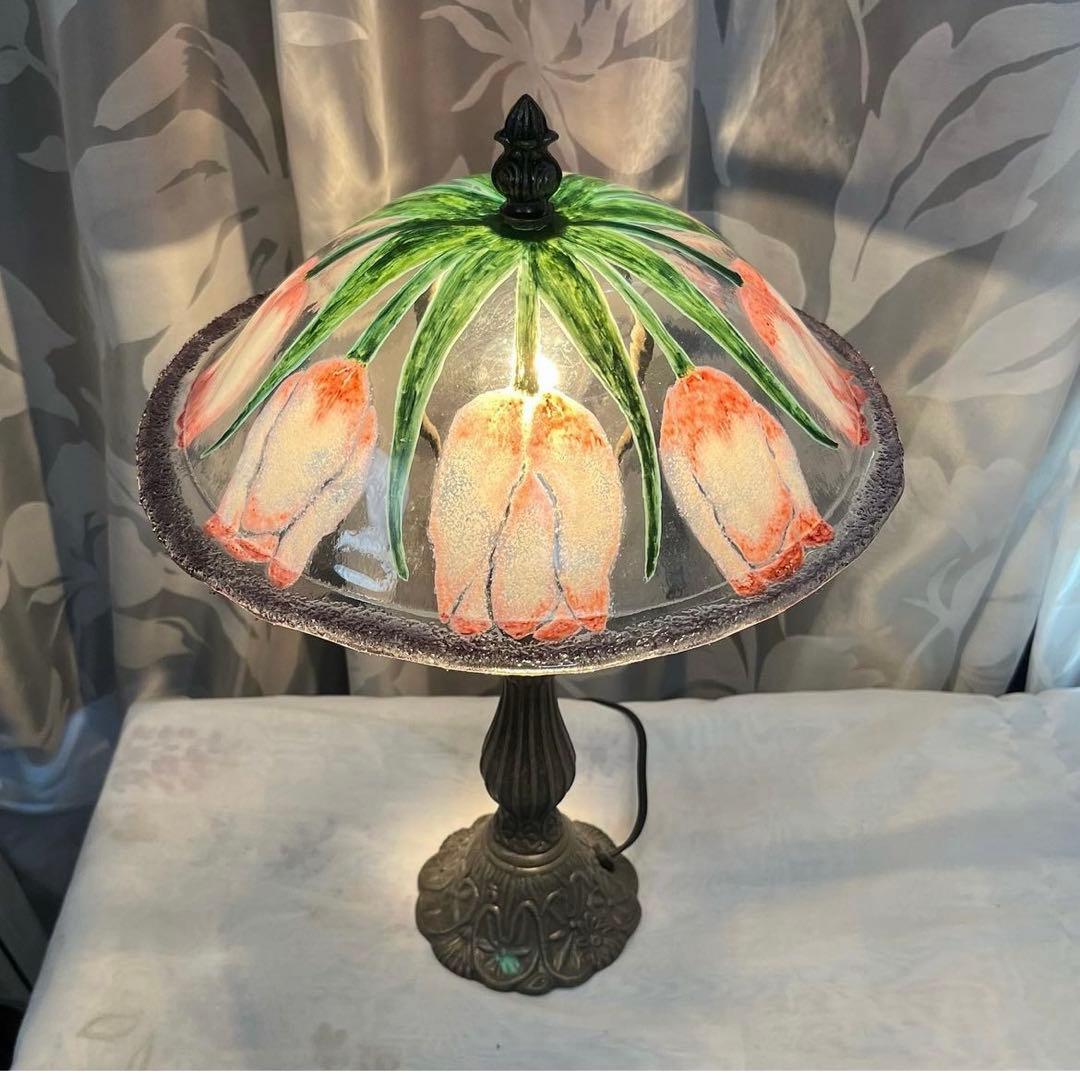 ガラスのチューリップ☆ランプ☆