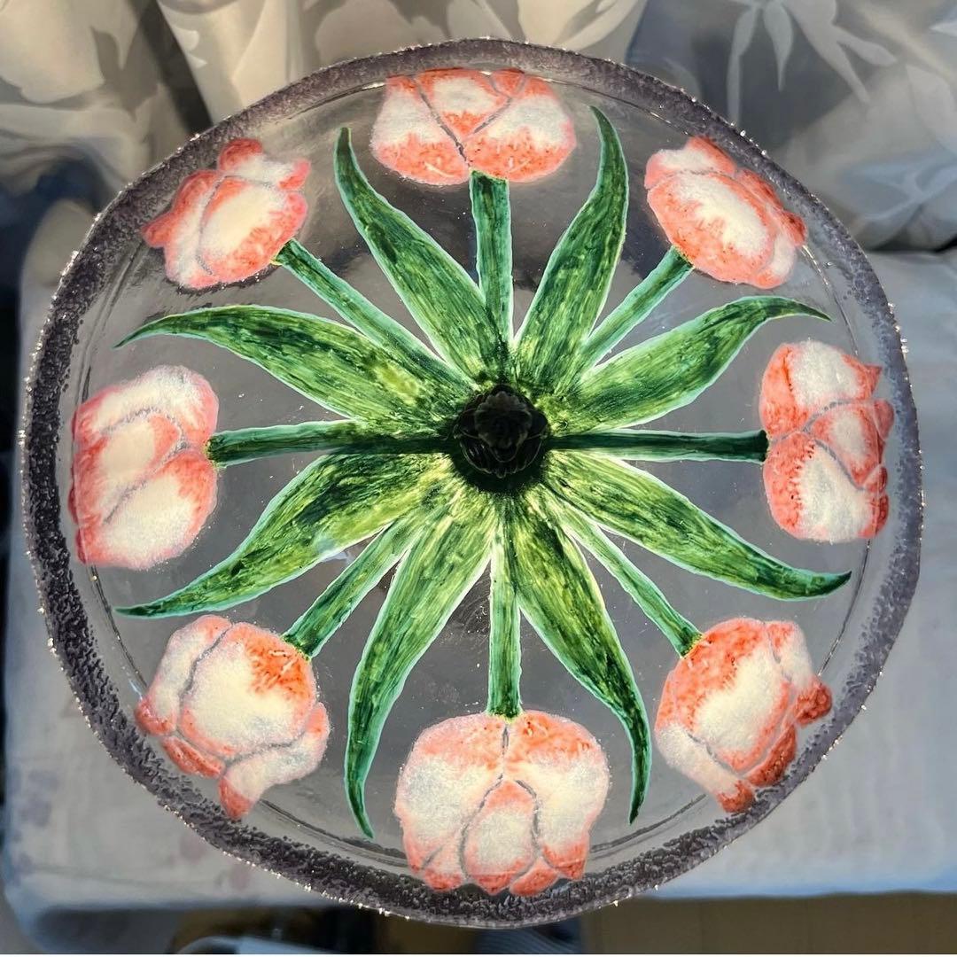 ガラスのチューリップ☆ランプ☆