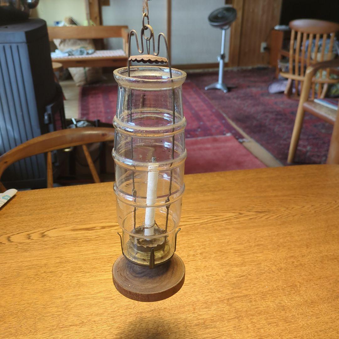 キャンドルランタン　アンティークガラスランプ キャンドルホルダー