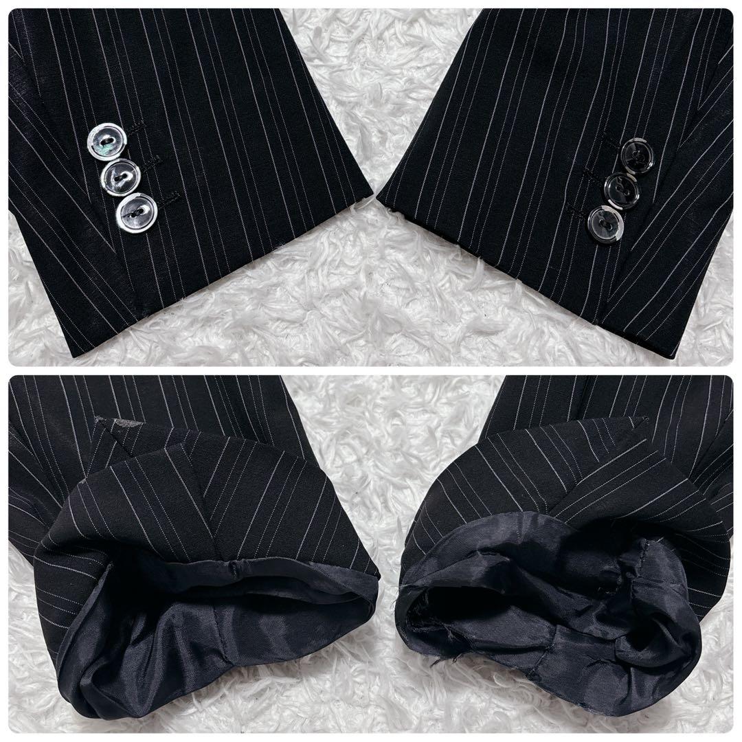 白タグ✨MaxMara マックスマーラ パンツスーツ ピンストライプ 黒 38