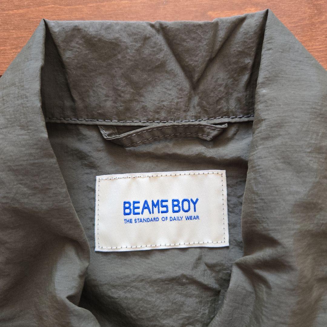 BEAMS BOY/ ナイロンミリタリージャケット オリーブ