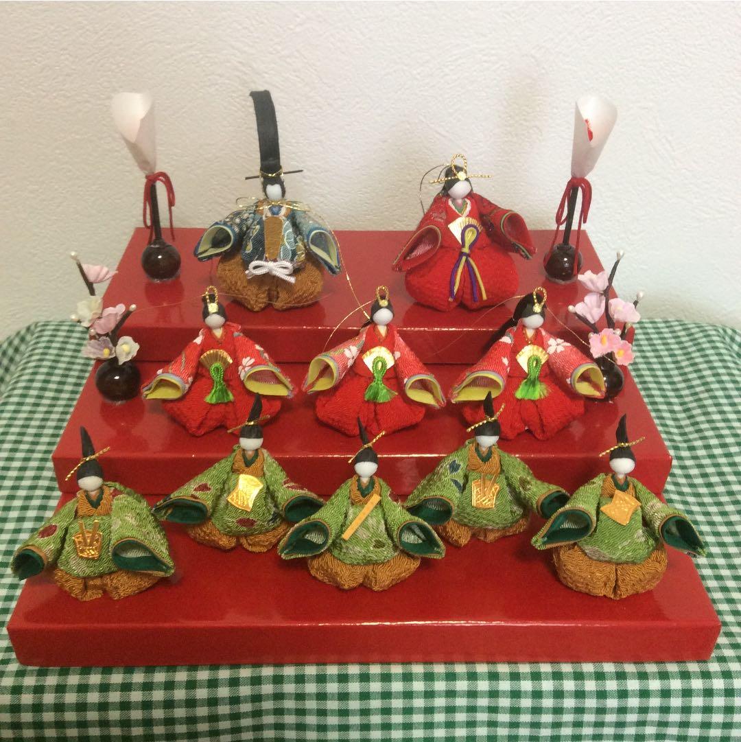 ちりめん立ち雛 3段飾り