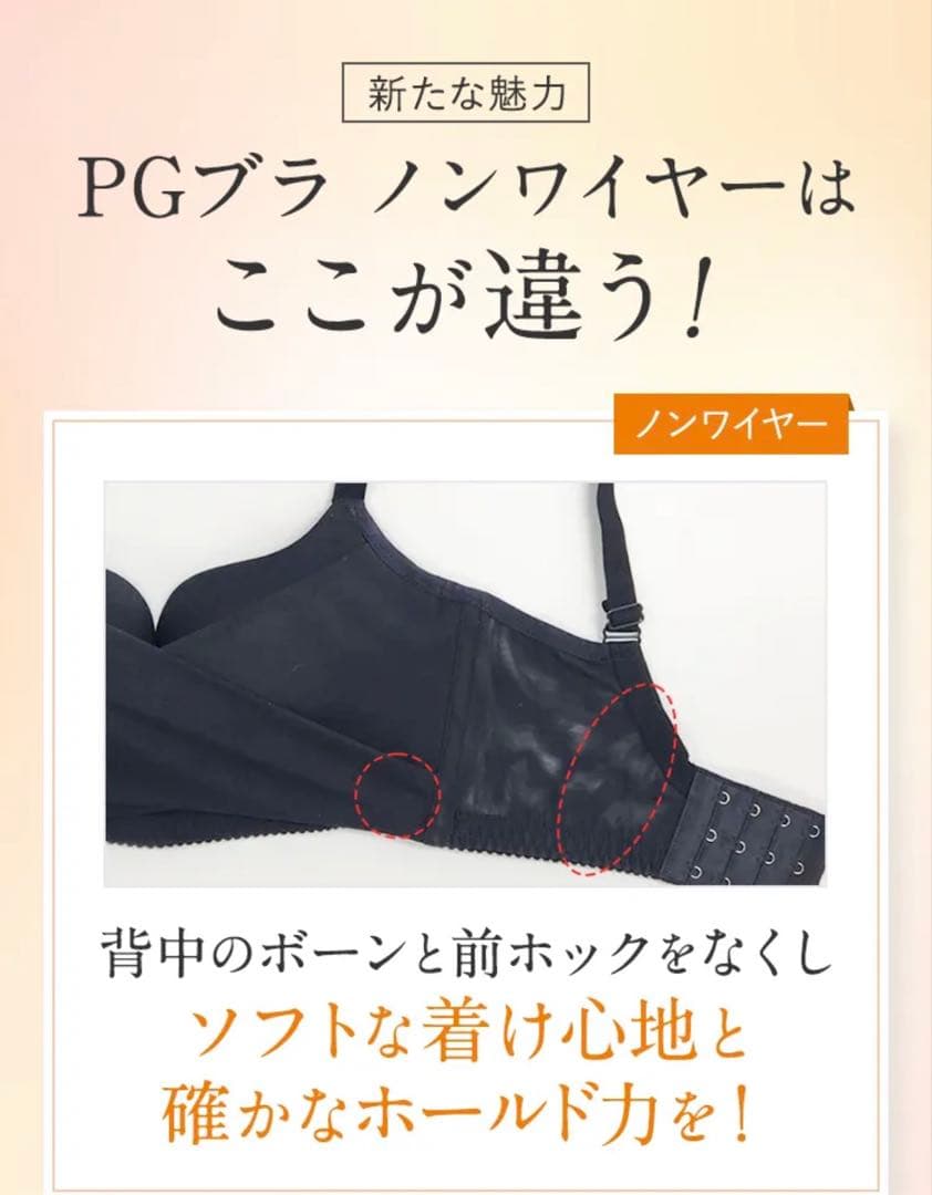 ふぶき★PG-Bra ブラック 5L ノンワイヤー