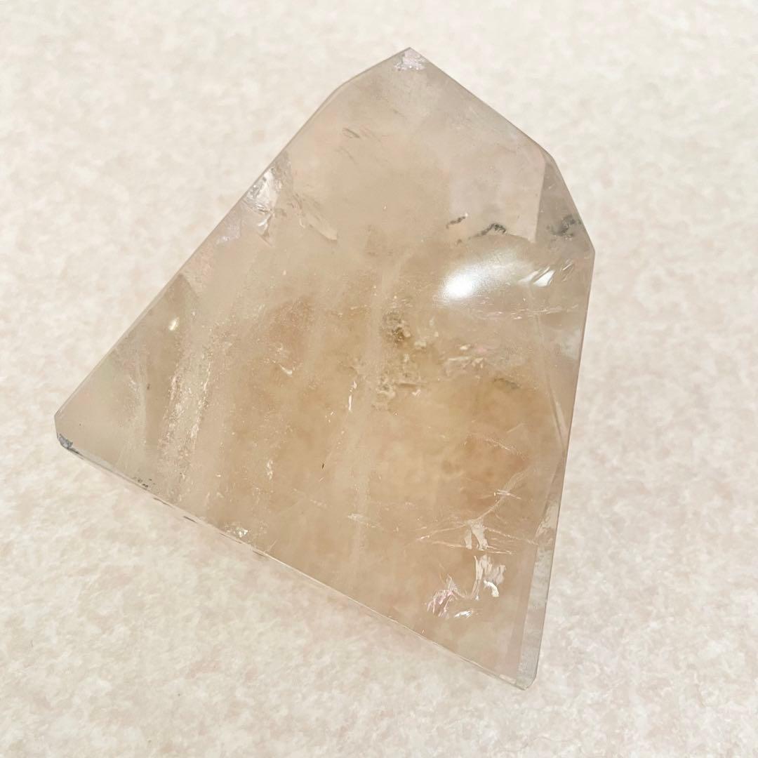 スモーキークォーツ　レインボー入り409g 天然石 水晶 置物　パワーストーン