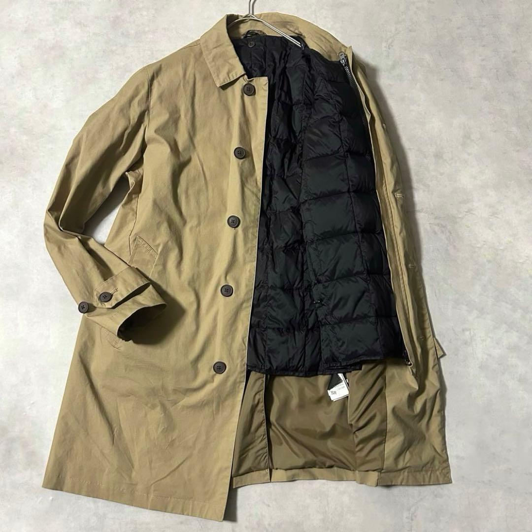 美品 SHIPS タイオン ステンカラーコート ダウンライナー 2way XL