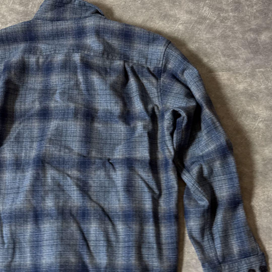 や*ず様 ペンドルトン ボードシャツ L ウール チェック ブルー グレー　メン