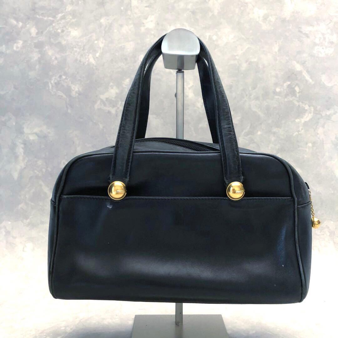 ★GUCCI★レザーミニボストンバッグ ゴールド ブラック