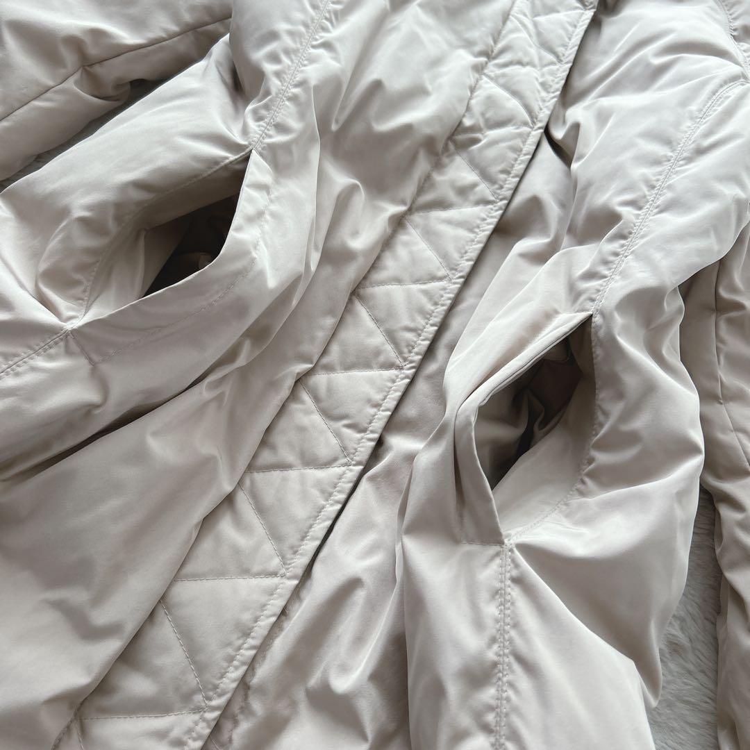 大きいLサイズ✨マックスマーラ★ラビットファー ダウンコート ピンクベージュ