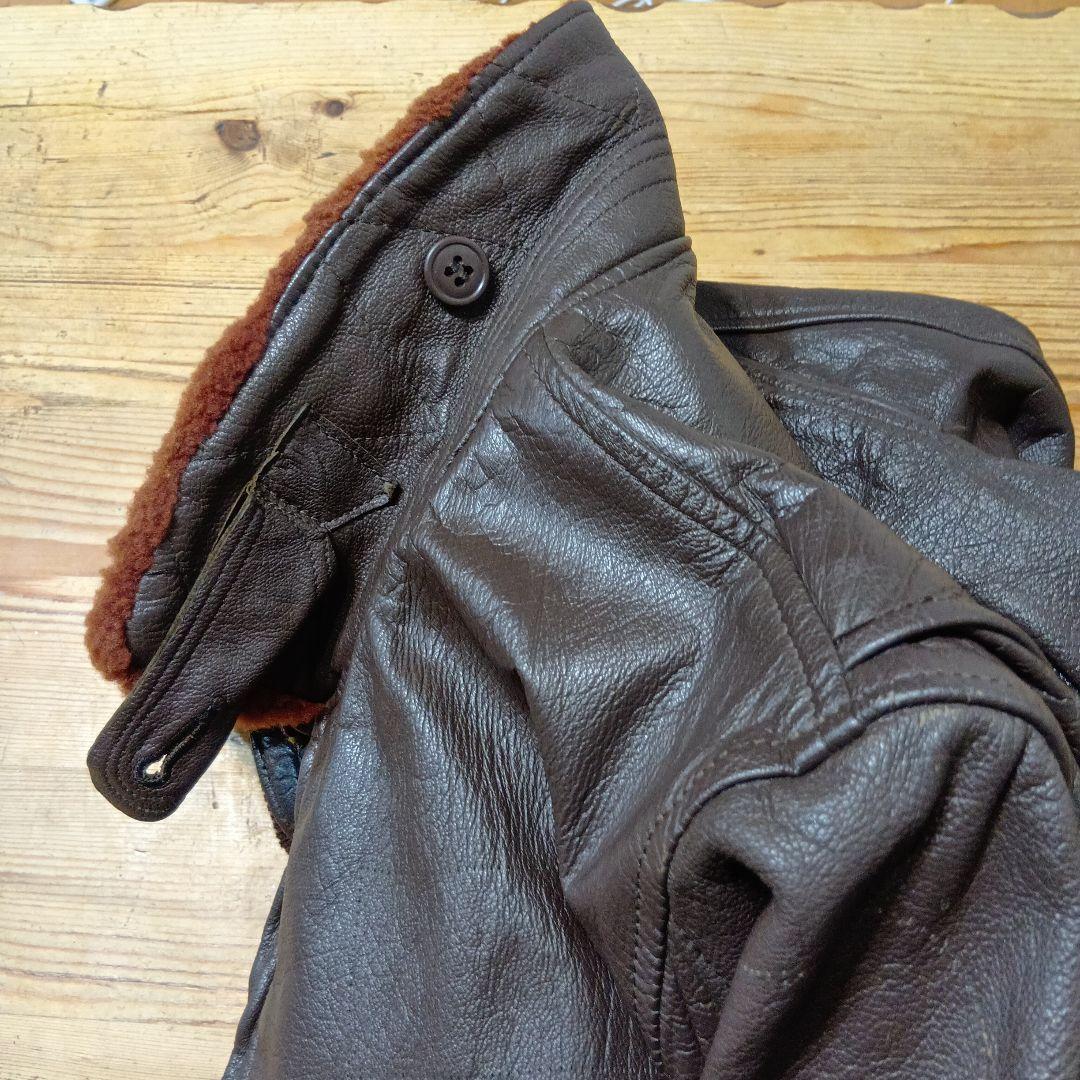 k*3様 米軍実物 G-1フライトジャケット レザージャケット 茶ボア ゴートハ