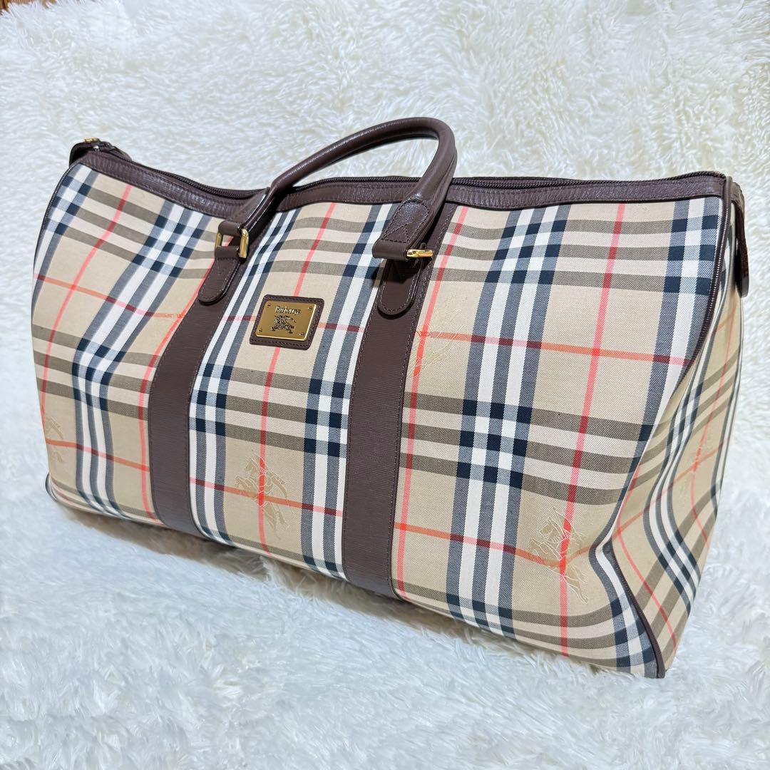 【値下げ中】Burberry ボストンバッグ 大容量 ノヴァチェック バーバリー