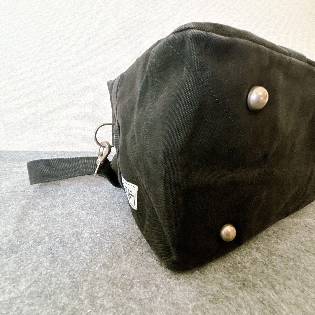 一澤新三郎帆布 2way ショルダーバック ボストンバック ブラック