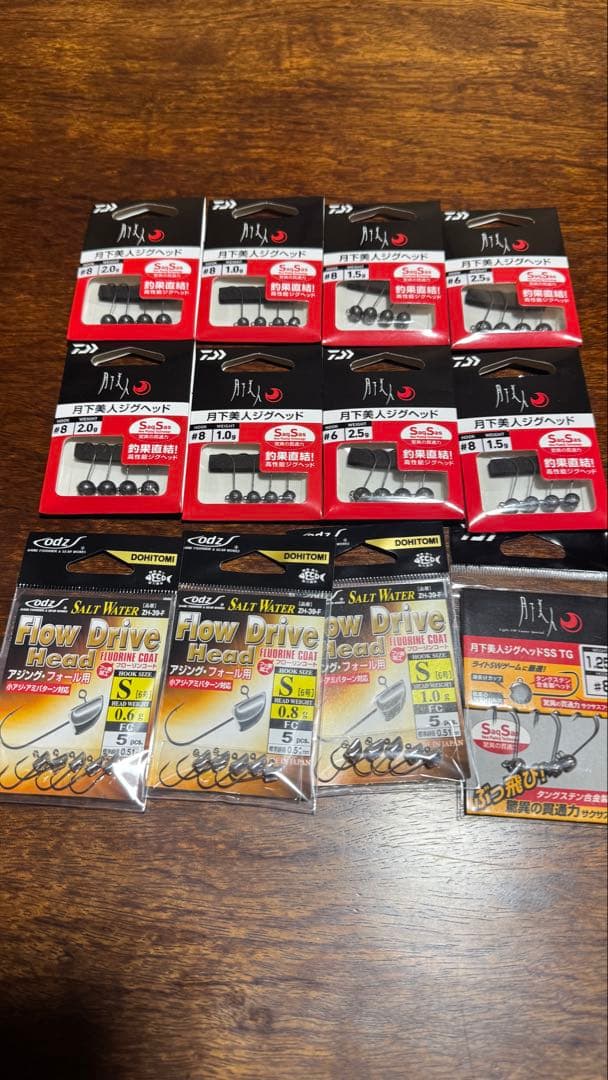 アジング・メバリング等　ライトゲーム用ジグヘッド　ワームセット　未使用品