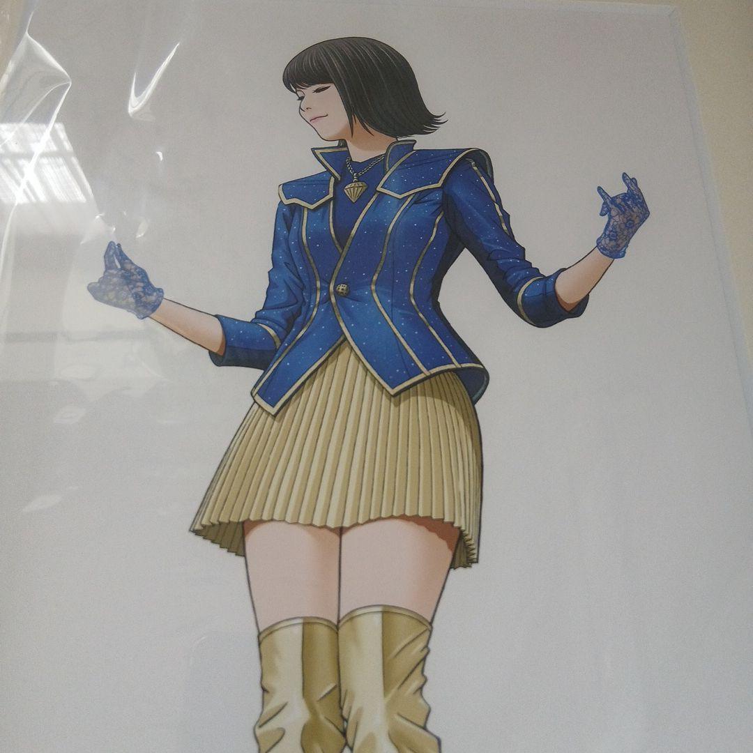 森高千里「この街」TOUR 2020-22 青衣装 額入りイラスト 自筆サイン入