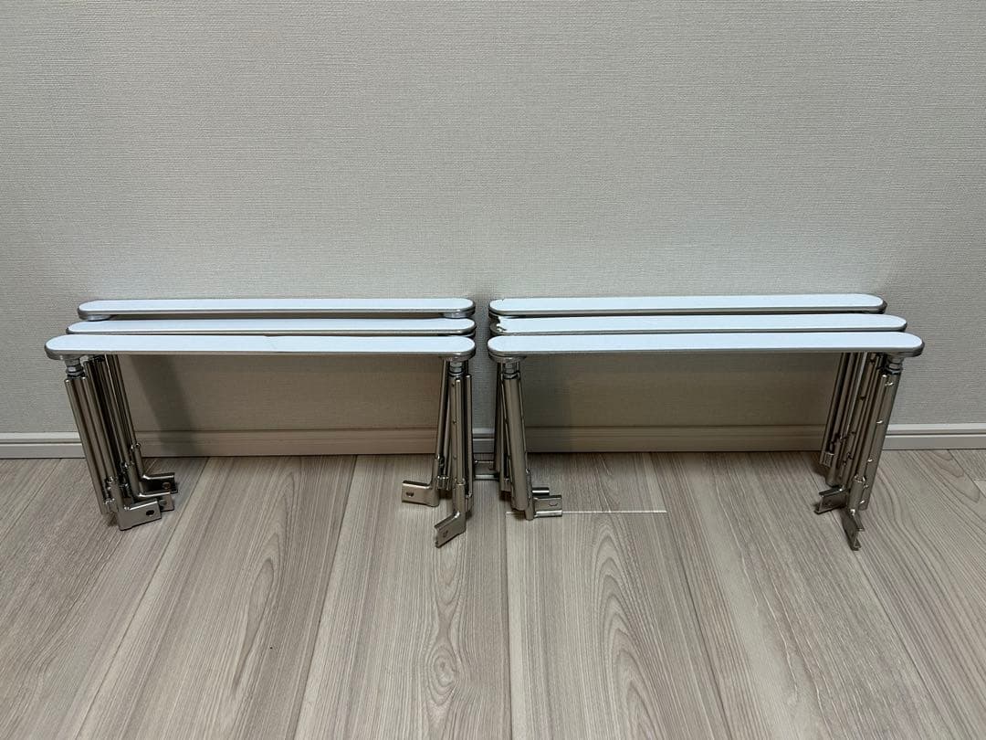 無印良品　ステンレスユニットシェルフ つっぱりパーツ 奥行41cm用　6セット