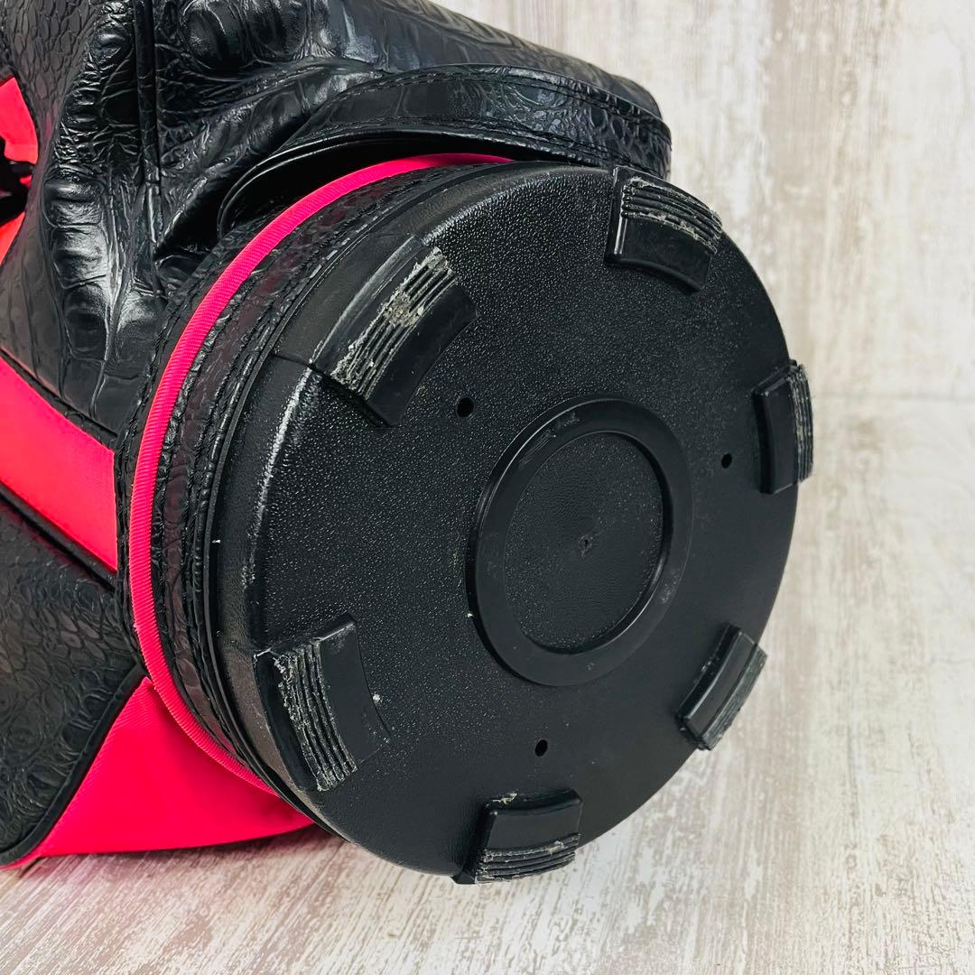 【希少品】BVLGARI ブルガリ キャディバッグ 型押し ロゴ刺繍 ピンク