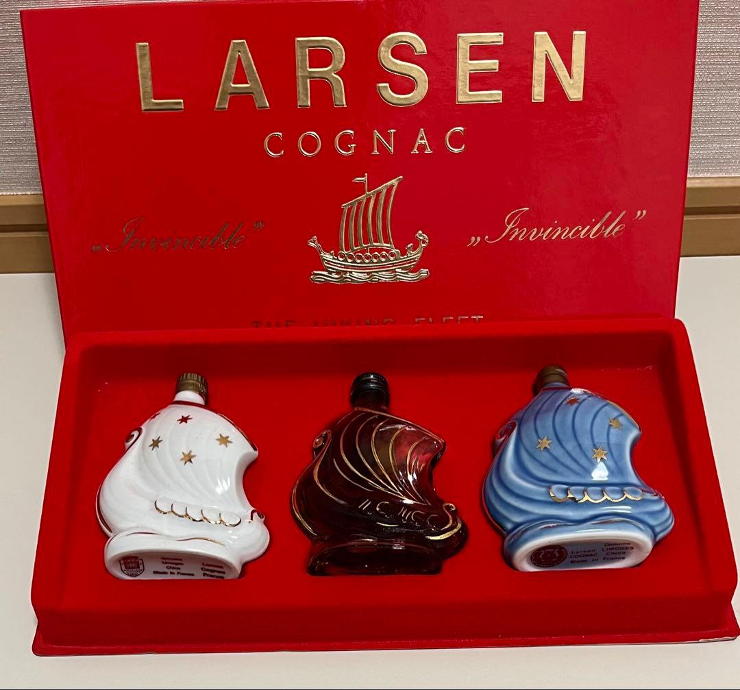 【希少】LARSEN ラーセン コニャック ミニチュアボトル 3本セット 箱付き