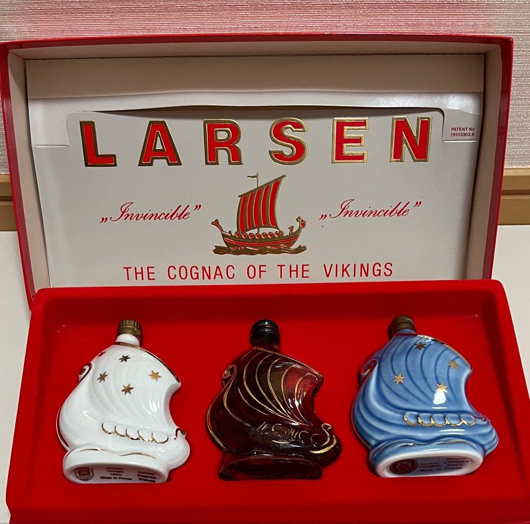 【希少】LARSEN ラーセン コニャック ミニチュアボトル 3本セット 箱付き
