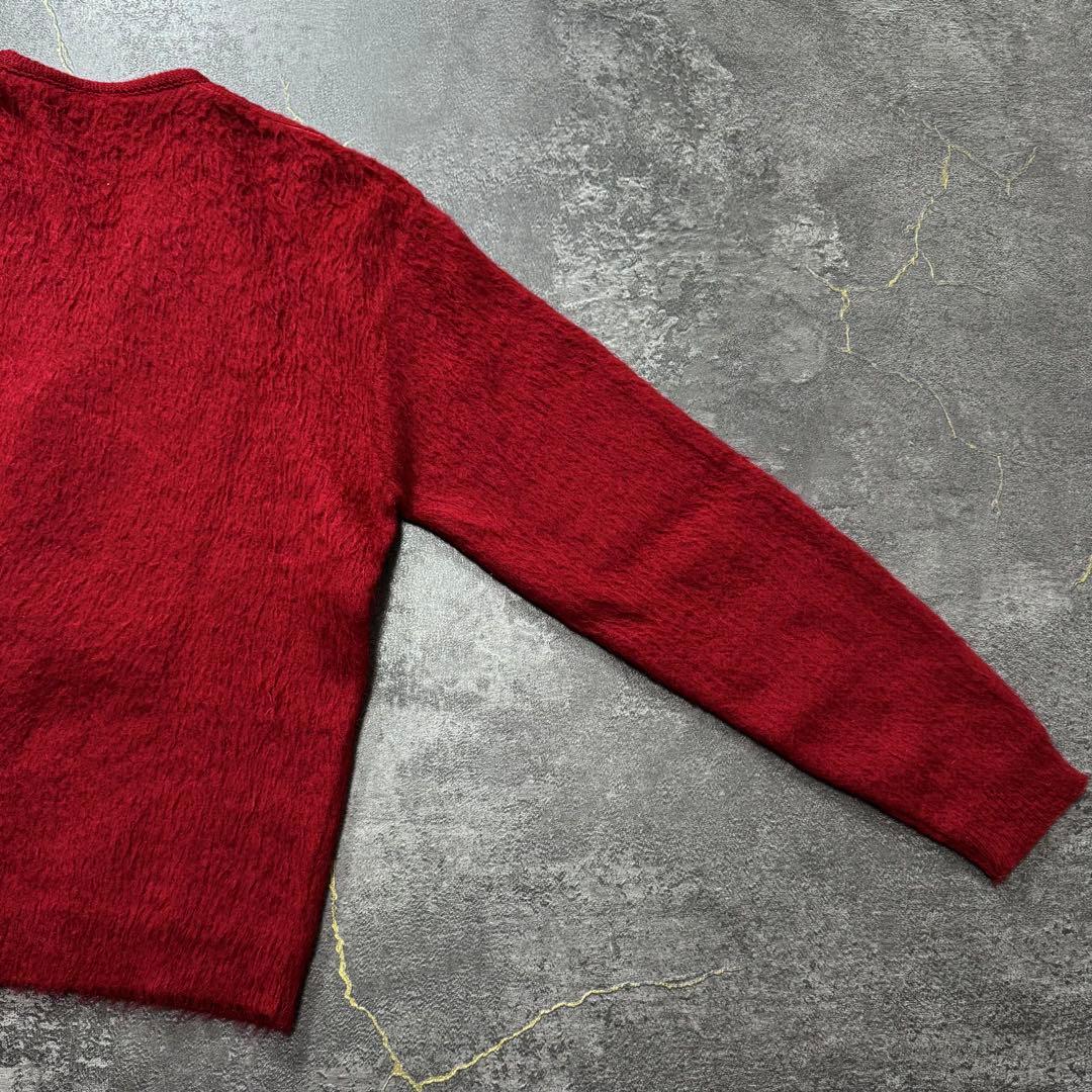 60sビンテージモヘアカーディガンXLバーガンディワインレッドシアーズsears