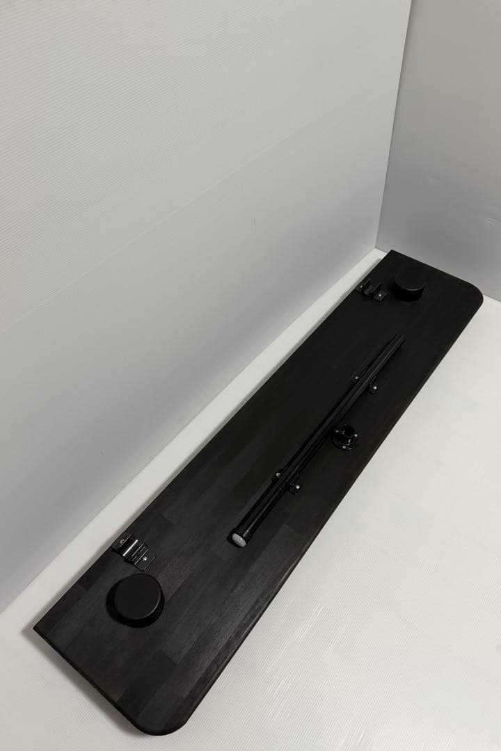 ハイエース セカンドテーブル ブラック1300㎜×300㎜カップホルダー付き