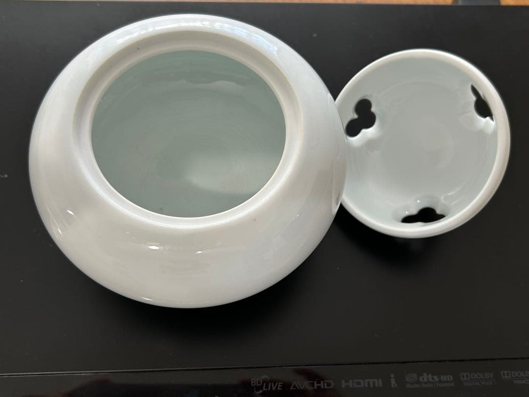 人間国宝　井上萬二本人作　白磁　香炉　香道具　茶道具