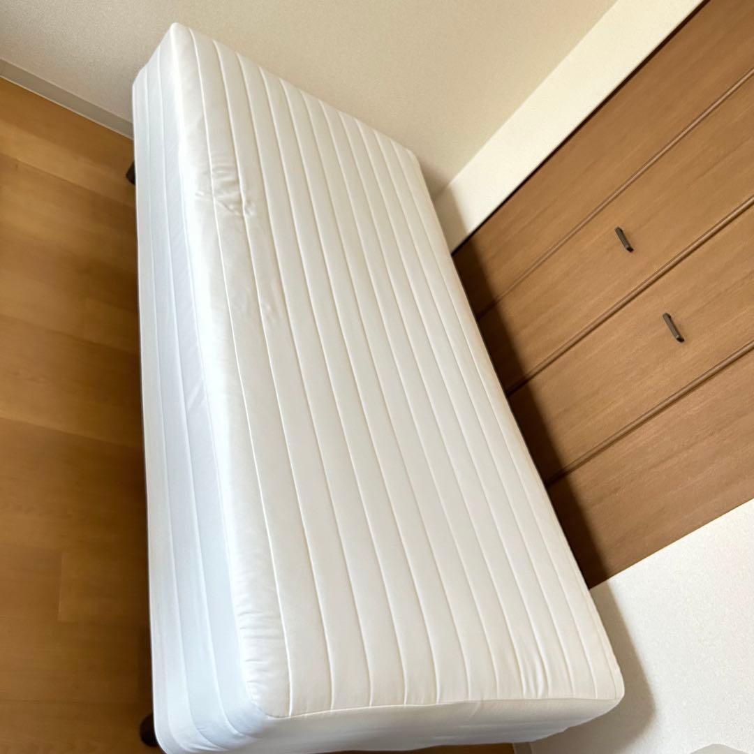 無印良品　ベッド　ポケットコイル　ホワイト 脚付きマットレス シングル　おまけ付