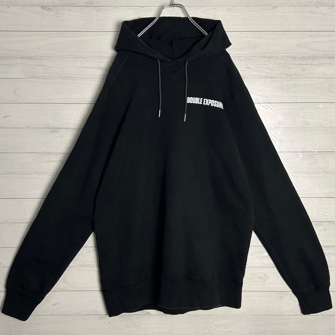 【極美品・XL】サカイ 22SS 両面ロゴ プルオーバー パーカー ブラック 黒