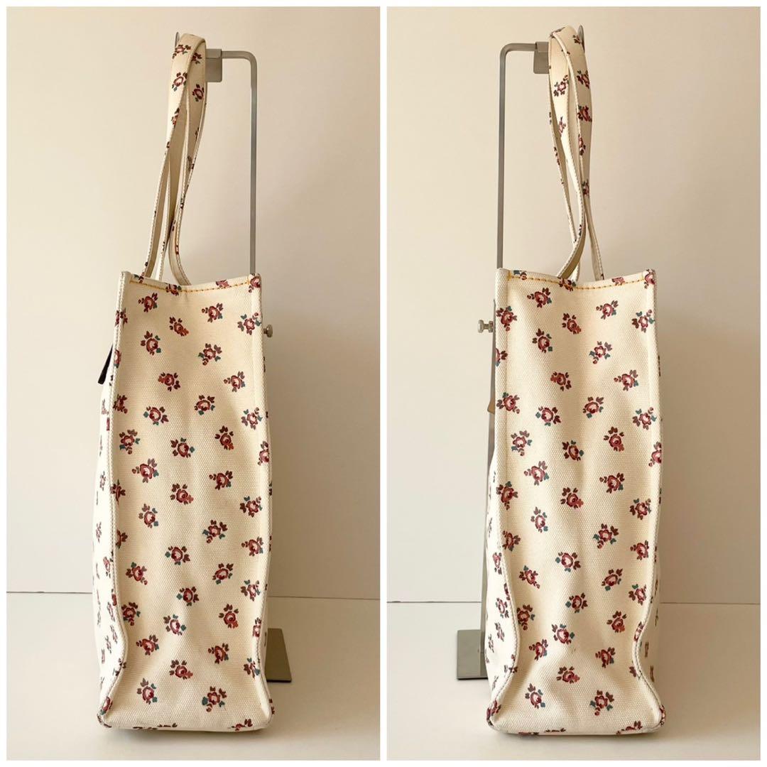 【極美品】COACH トートバッグ 花柄 ホース アンド キャリッジ 馬車 A4