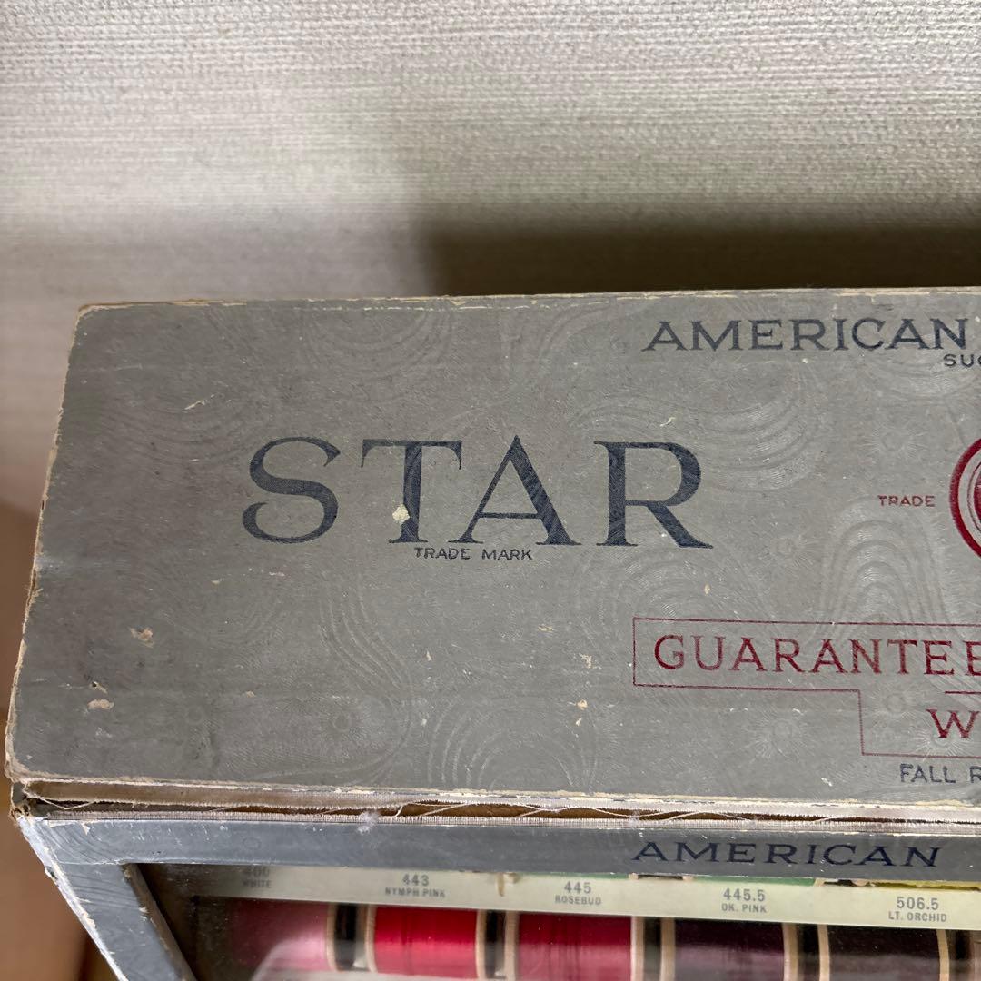USA ビンテージ　販売促進　糸什器　糸ケースと糸　セット