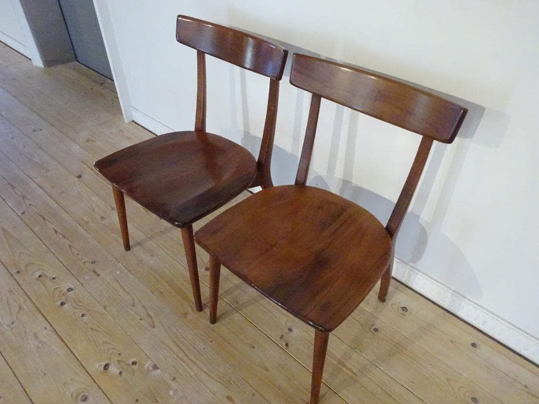 Shin　スタイル　Fill　ダイニングチェア　2脚セット　ウォールナット