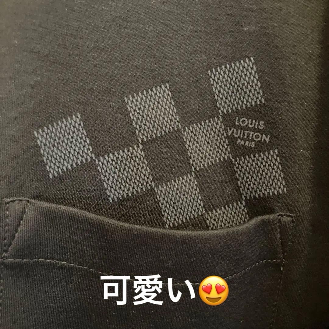未使用同様❣️ルイヴィトンメンズ長袖トップス❣️Lサイズ黒❣️ダミエ柄