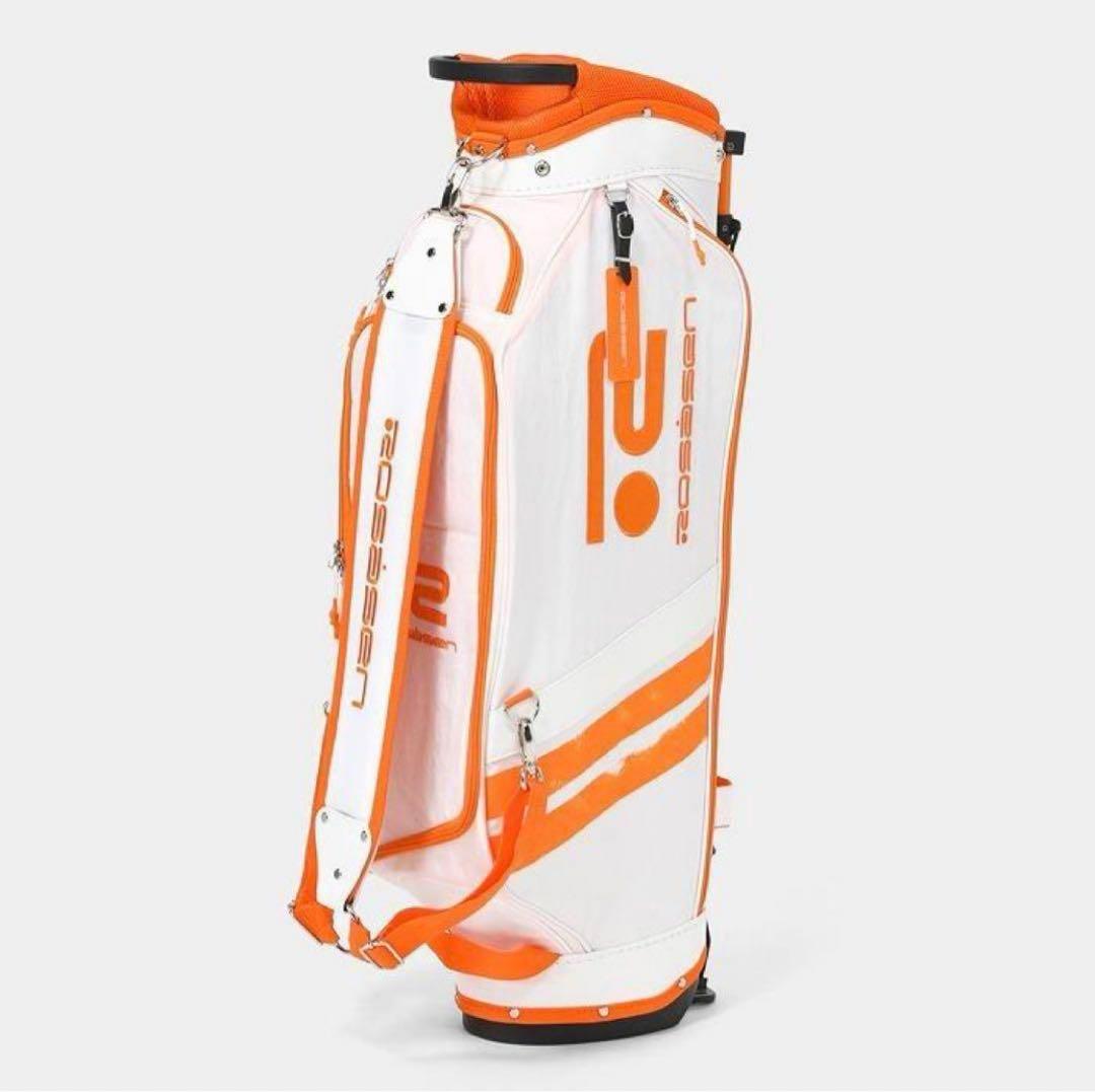 【新品タグ付】ロサーセンrosasen/ロゴ入りキャディバッグ★オレンジ♪★