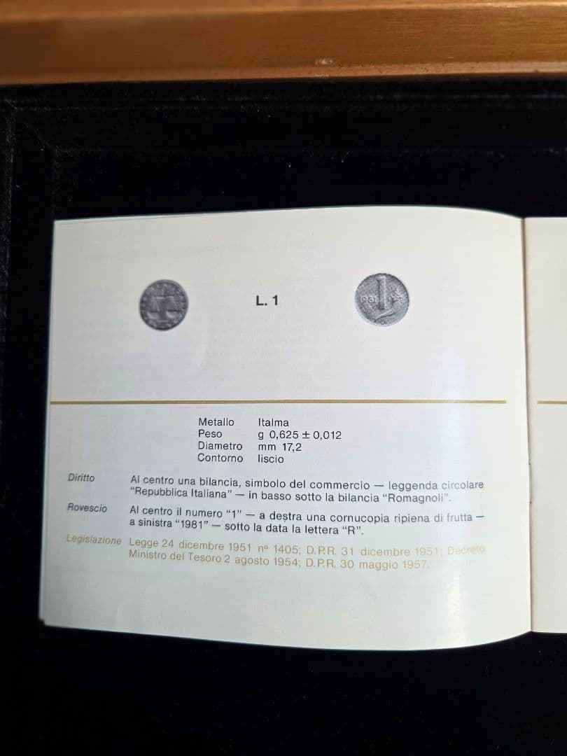 (稀少)イタリア共和国　銀貨と記念貨入りミントセット　11枚　1981