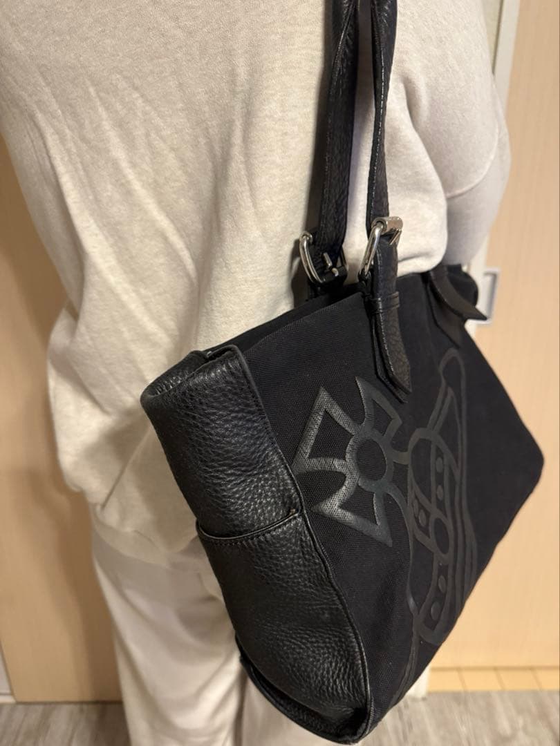 ヴィヴィアン・ウエストウッド　セルビッジ メンズトートバッグ 黒