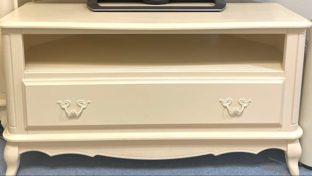 ローラアシュレイ Provençale コーナーTVテーブル 1引き出し付き