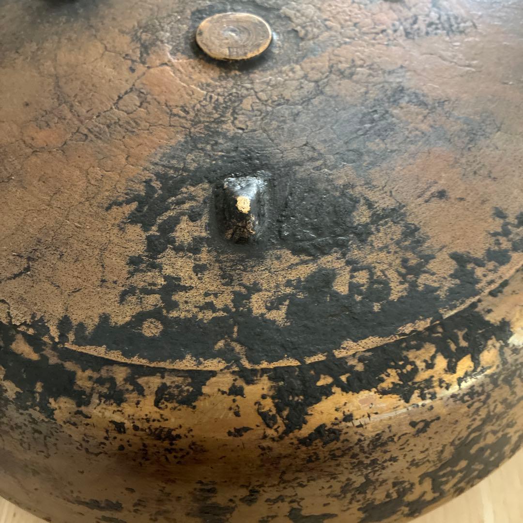 希少　平井鋳造所　砲金鍋　35㎝　天ぷら鍋　刻印あり　黒ずみ有　業務用