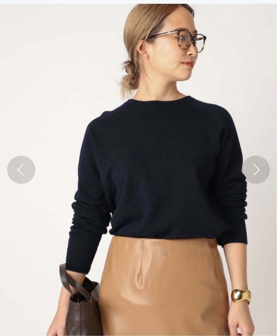 【ほぼ未使用✨】ドゥーズィエムクラス　CAPRIクルーネック ニット ネイビー