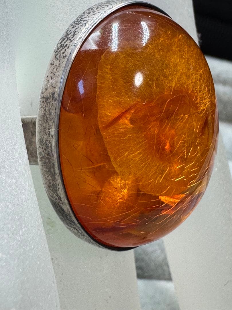 専用　ヴィンテージ 、デンマーク エリック　ニールセンフロム 琥珀 リング