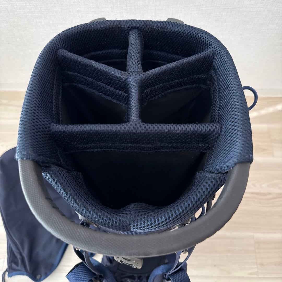 ブリーフィング　キャディバッグ　ショルダー式　スタンド式　軽量　ネイビー　紺