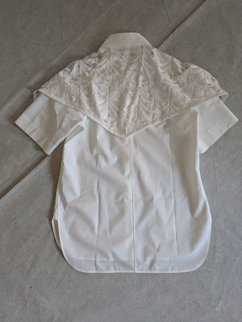 も*も様 新品タグ付 CINOH SUPIMA ハーフスリーブケープシャツ