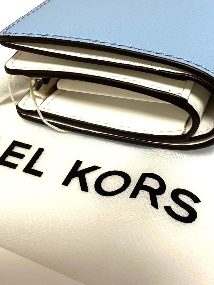 【新品タグ付き】 MICHAEL KORS マイケルコース 二つ折り財布 ブルー