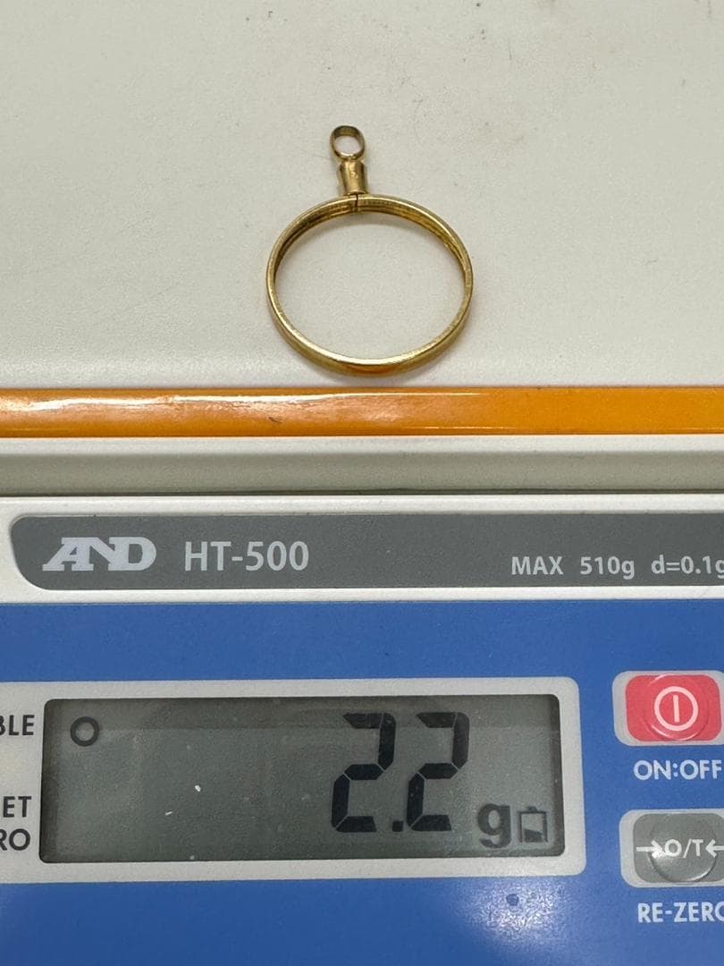 K18 18金 　純金の金貨用 ペンダントトップ 枠 約2.2グラム