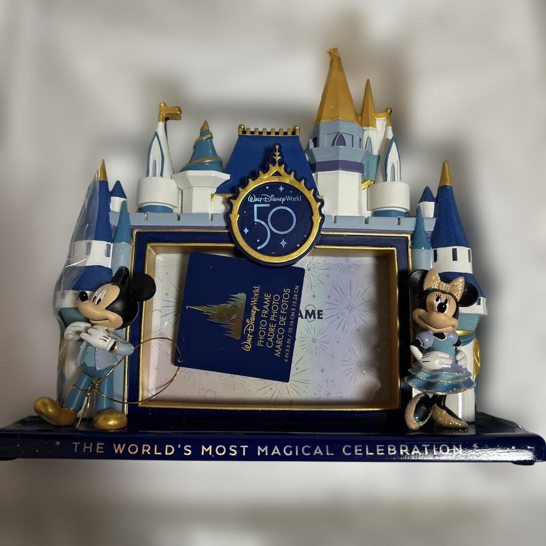 ディズニー　ミッキー&ミニー　50周年フォトフレーム　新品