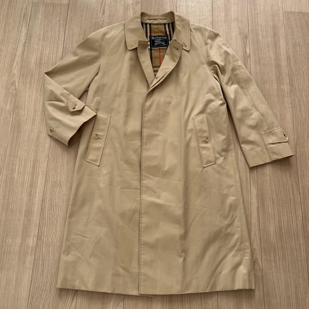 【英国製】Burberrys バーバリー ステンカラーコート ノバチェック 総柄