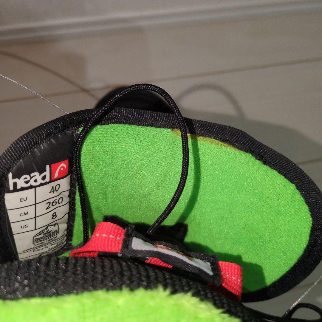 極美品 女性着用品　260 head スノーボードブーツ ブラック/グリーン