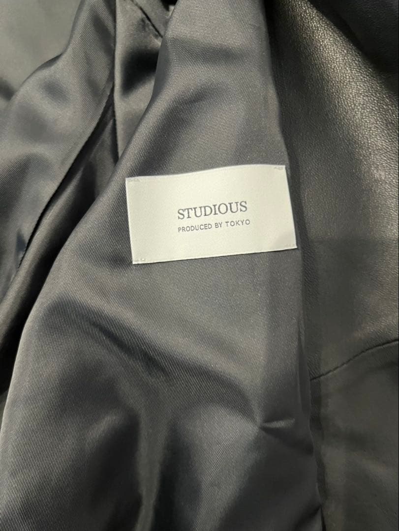 STUDIOUS レザージャケット　羊革 サイズ3 ブラック