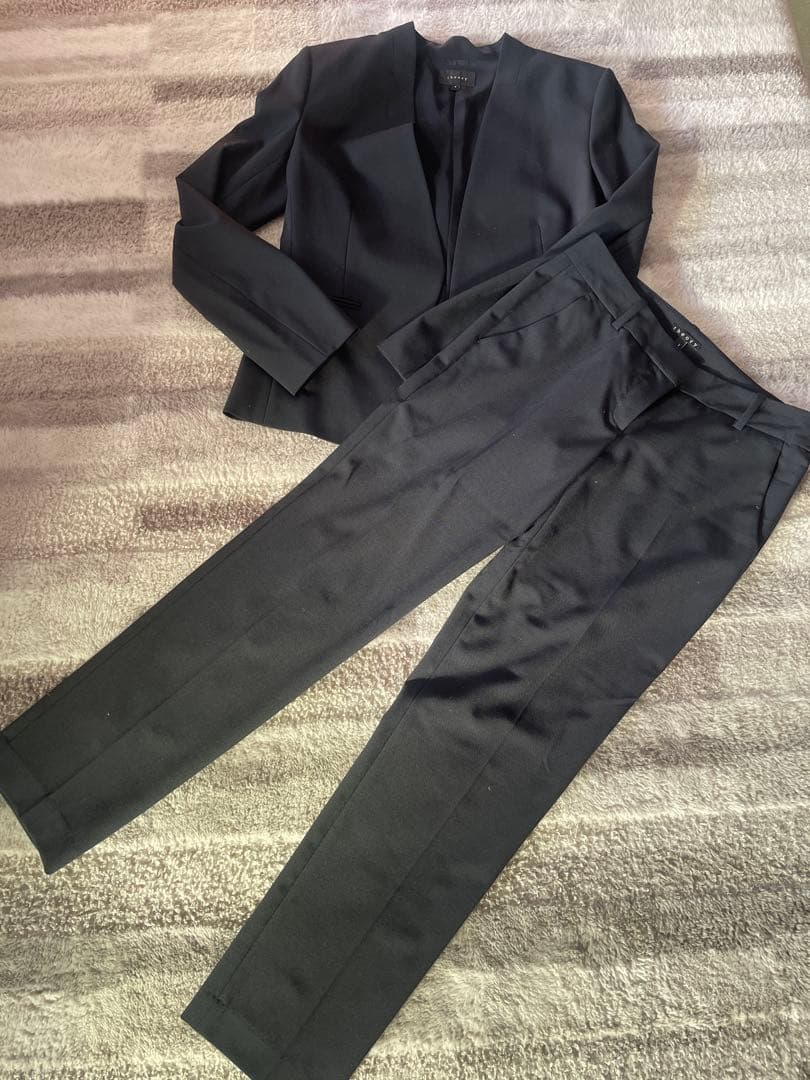 美品　theory ネイビー　パンツスーツ