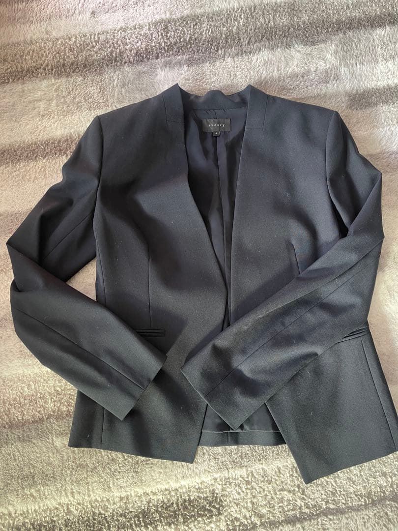 美品　theory ネイビー　パンツスーツ